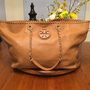 🌺 GORGEOUS 🌺 Tory Burch Large Tan Leather Purse